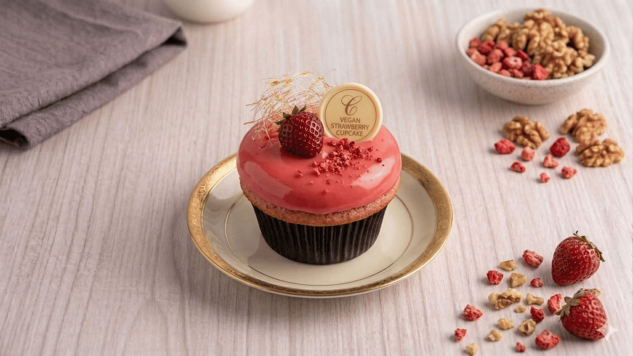 Vegan Strawberry Cupcake