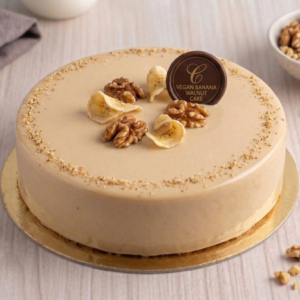 vegan banana walnut cake